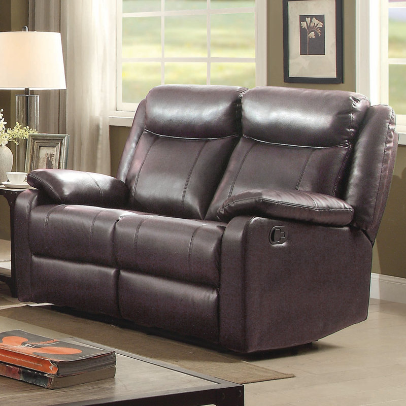 Red Barrel Studio® Weitzman 55" Faux Leather Pillow Top Arm Reclining